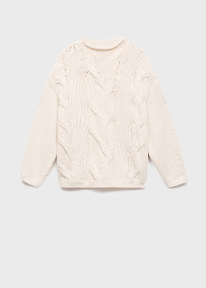 Oversized cable-knit sweater