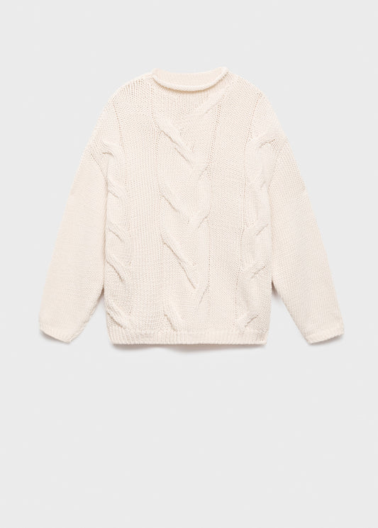 Oversized cable-knit sweater