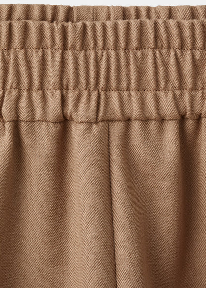 100% wool trousers with elastic waist