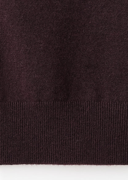 Short-sleeved wool-blend sweater