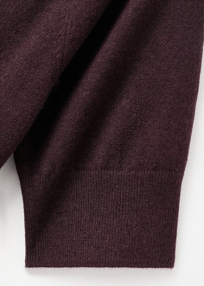 Short-sleeved wool-blend sweater
