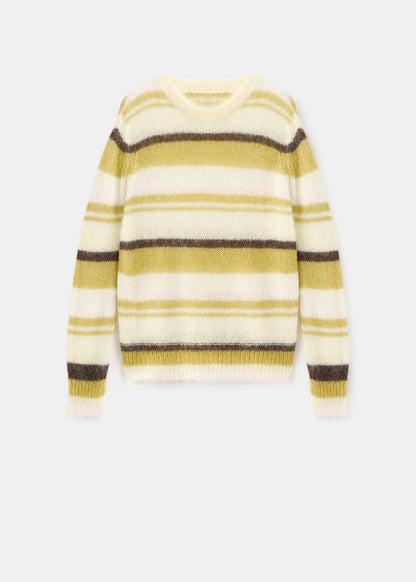 Semi-transparent alpaca sweater