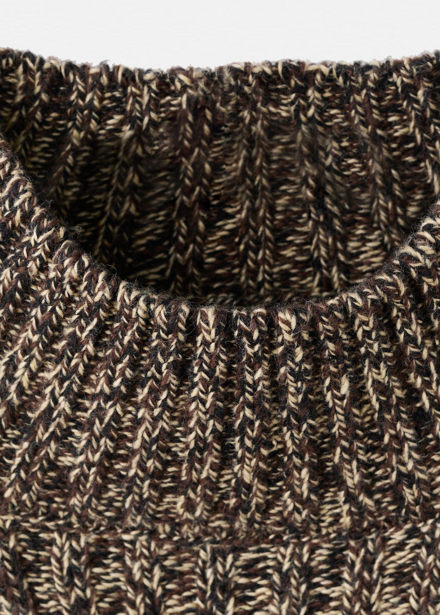 Speckled perkins-neck sweater