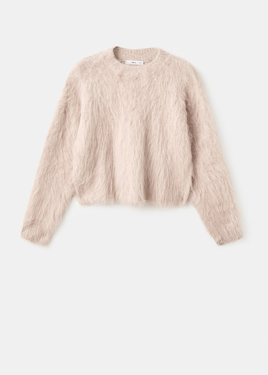Fur-effect sweater
