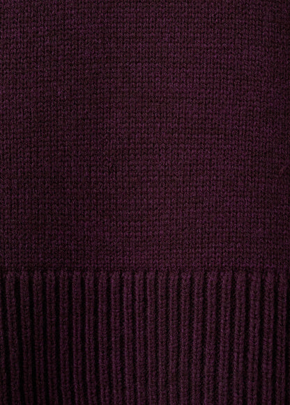 Turtleneck sweater with slits