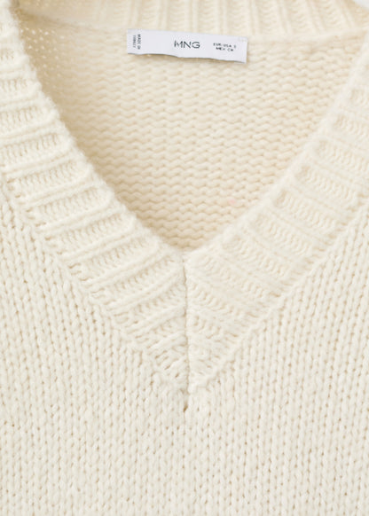 V-neck wool sweater