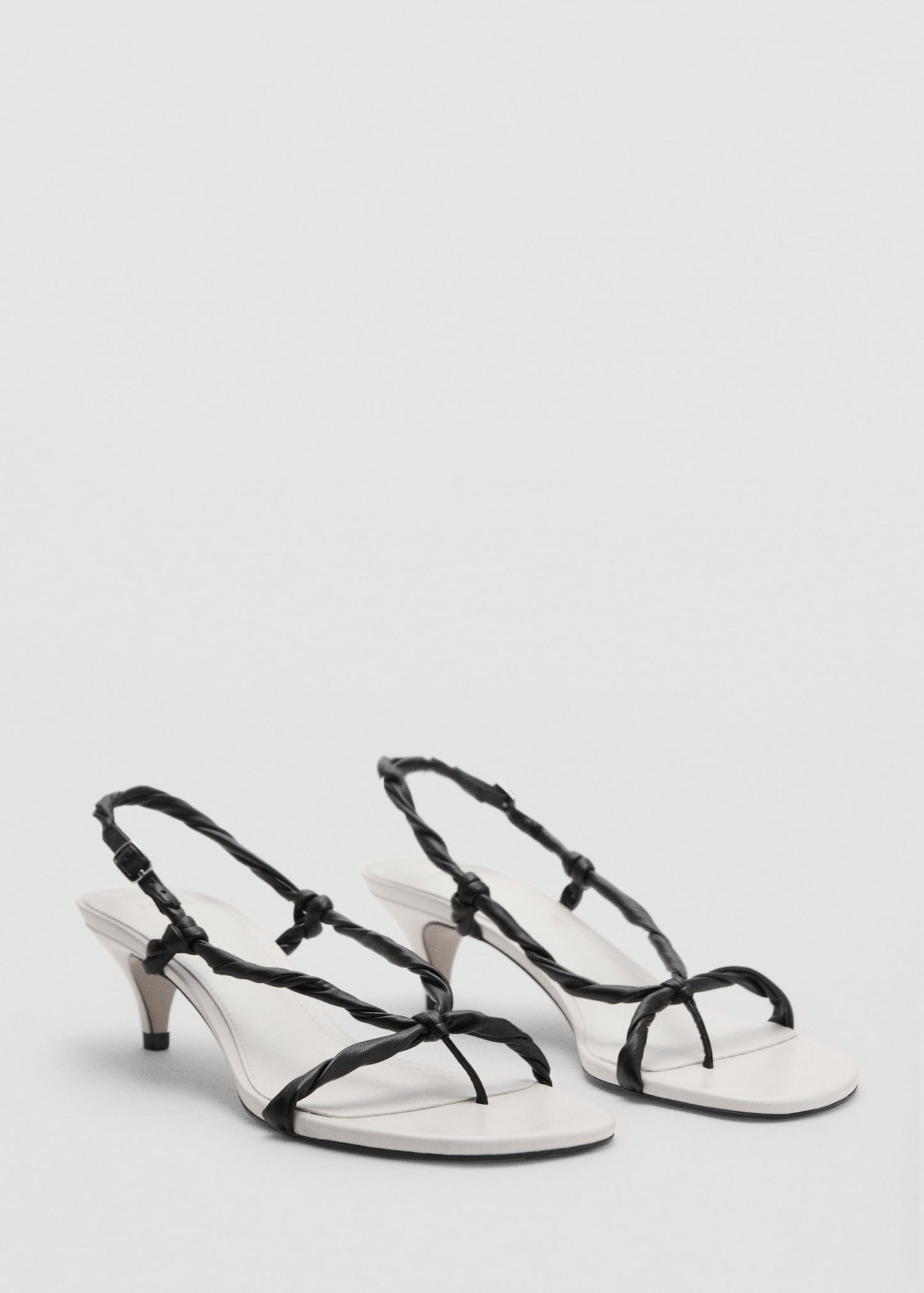 Ruched strips sandals