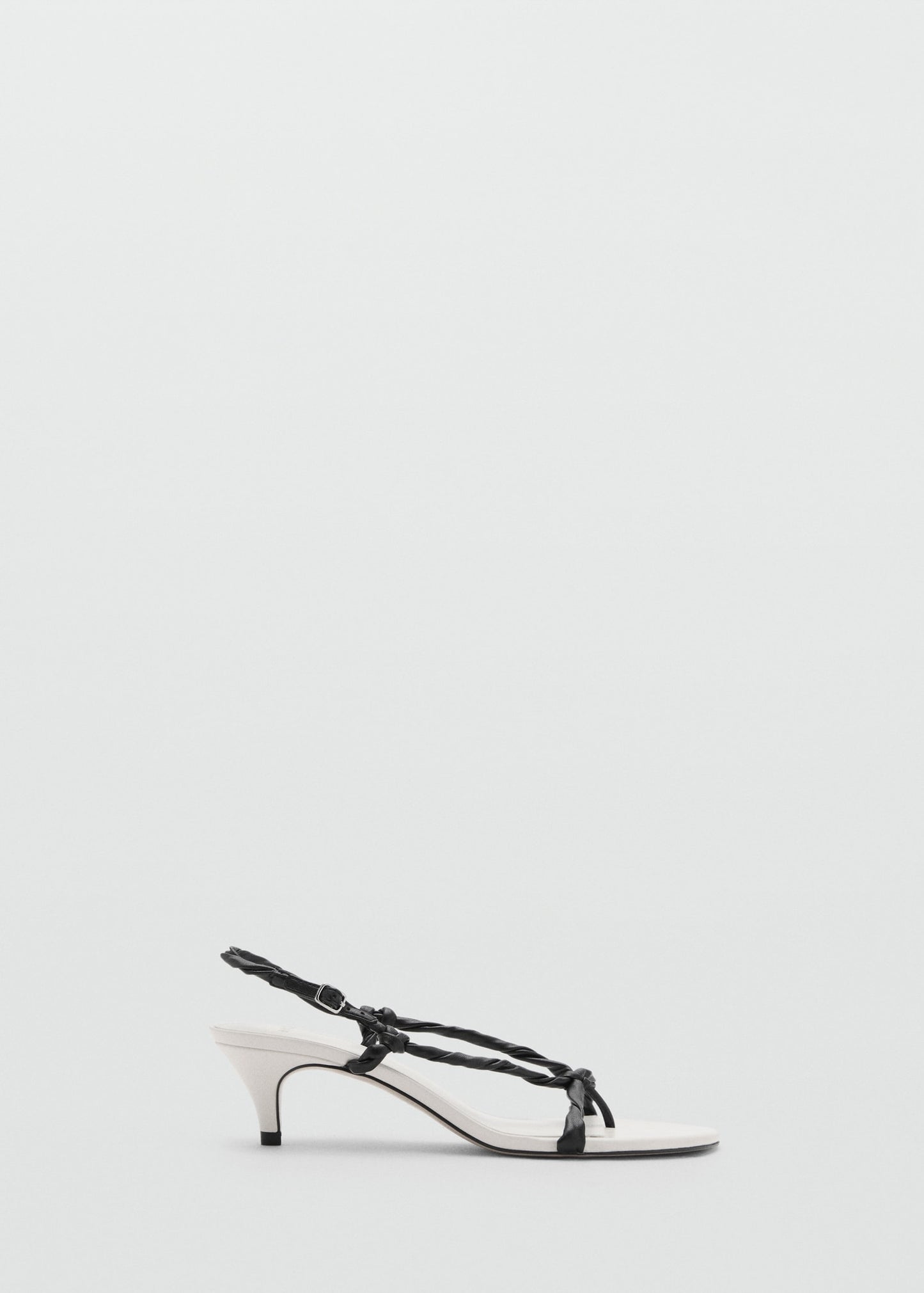 Ruched strips sandals