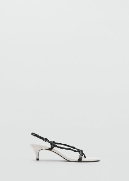 Ruched strips sandals