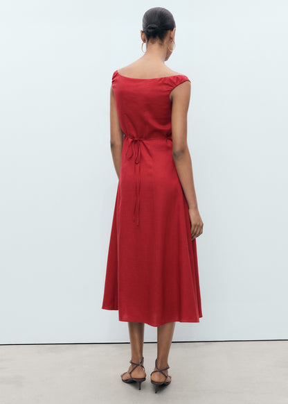 Buttoned midi dress