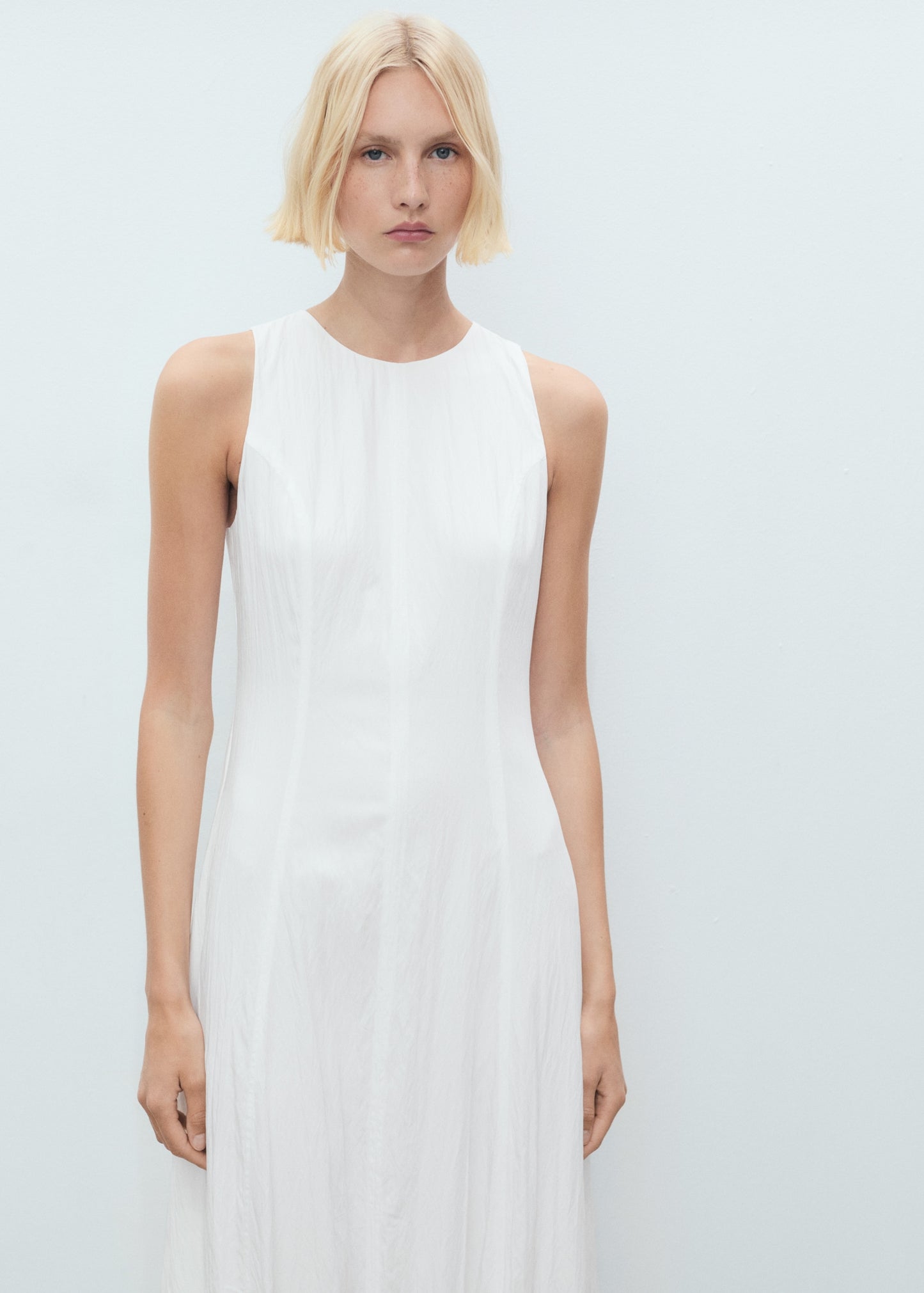 Long balloon-effect dress