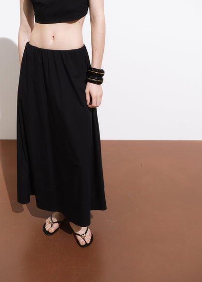 Flared cotton skirt