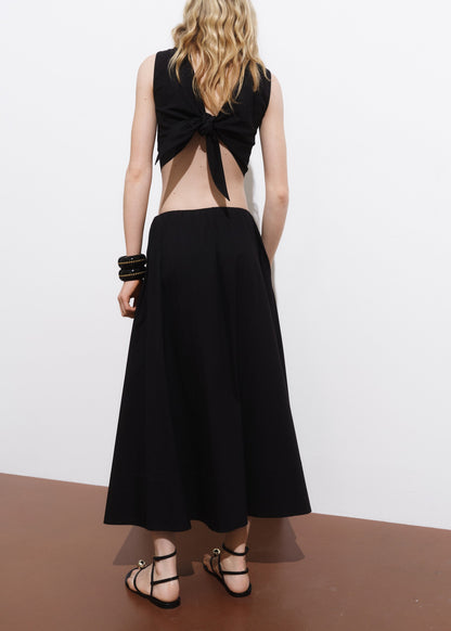 Flared cotton skirt