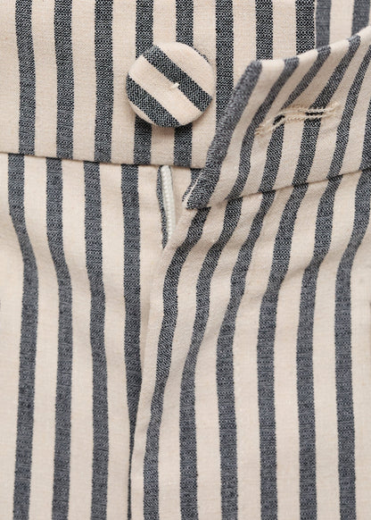 Striped trousers with pockets