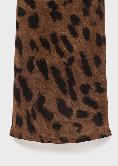 Long sleeve leopard dress