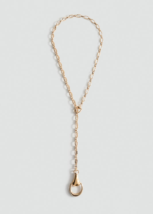Metallic beaded pendant collar