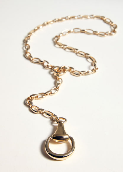 Metallic beaded pendant collar