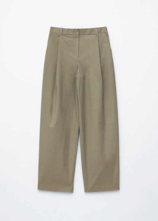 Pleated Cotton Trousers