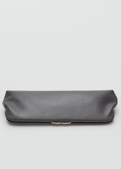 100% leather clutch