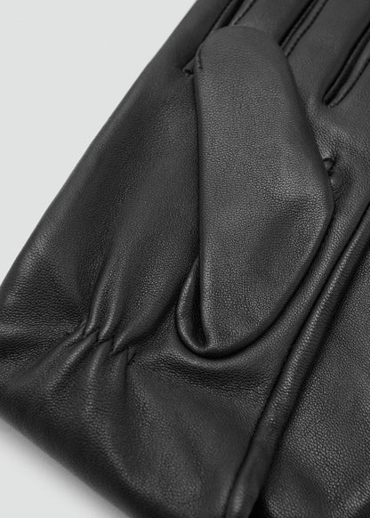 Leather long gloves