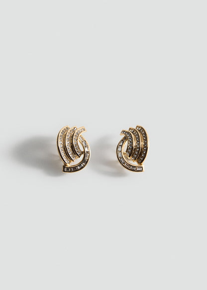 Combined crystal earrings