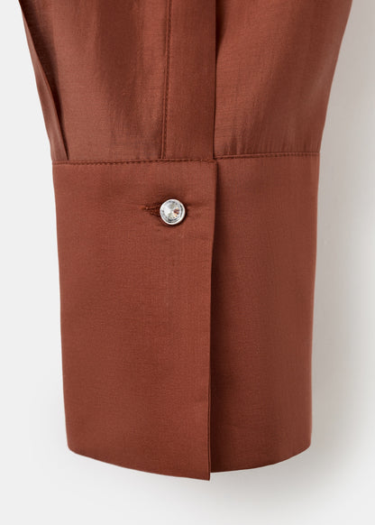 Lyocell shirt with rhinestones