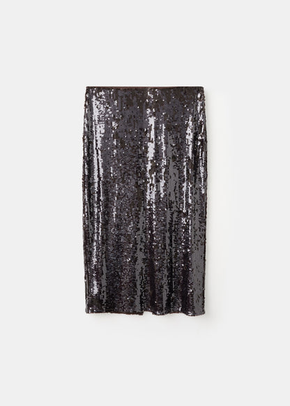 Sequin midi skirt