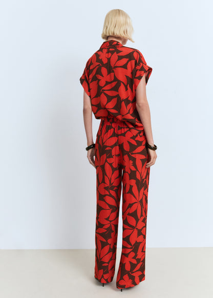 Flowy printed trousers