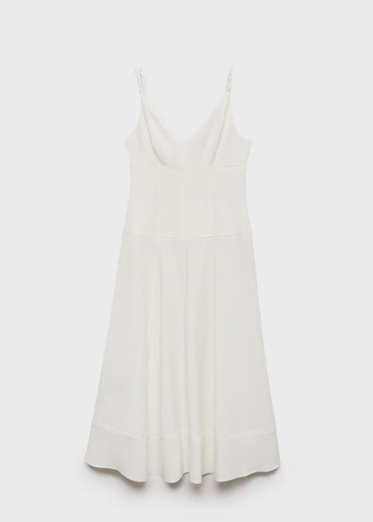 V-neckline long dress