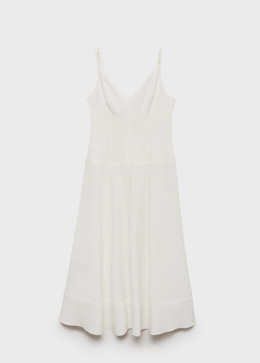 V-neckline long dress