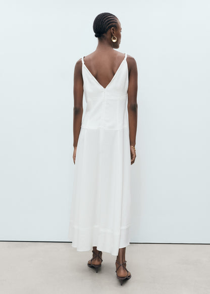 V-neckline long dress