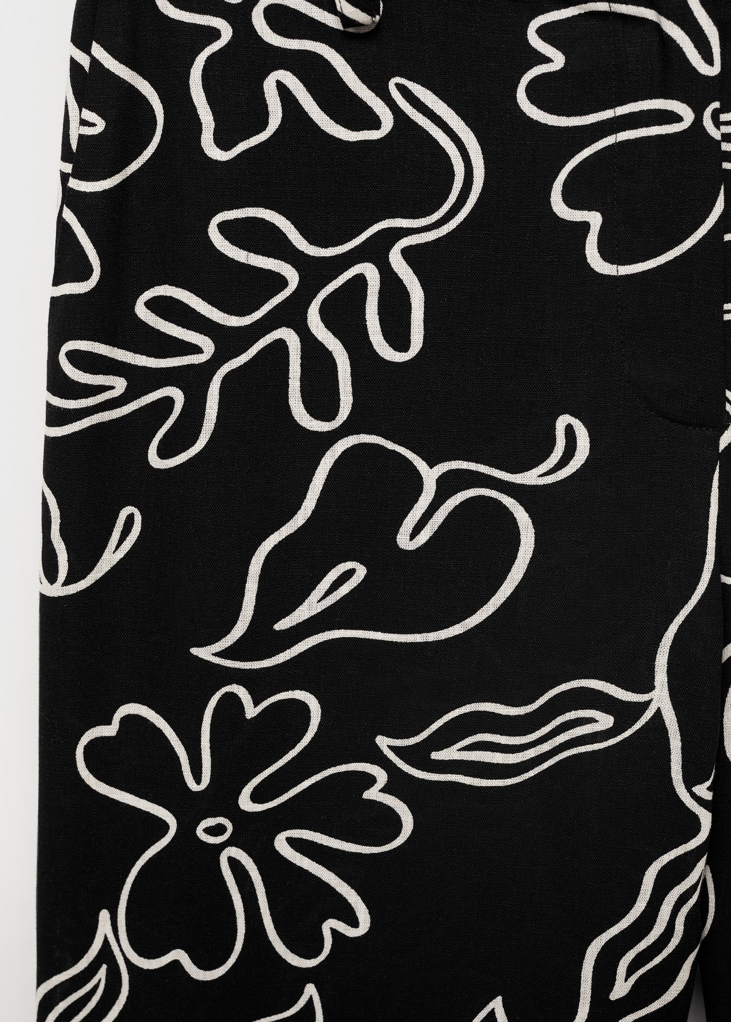 Floral print straight trousers