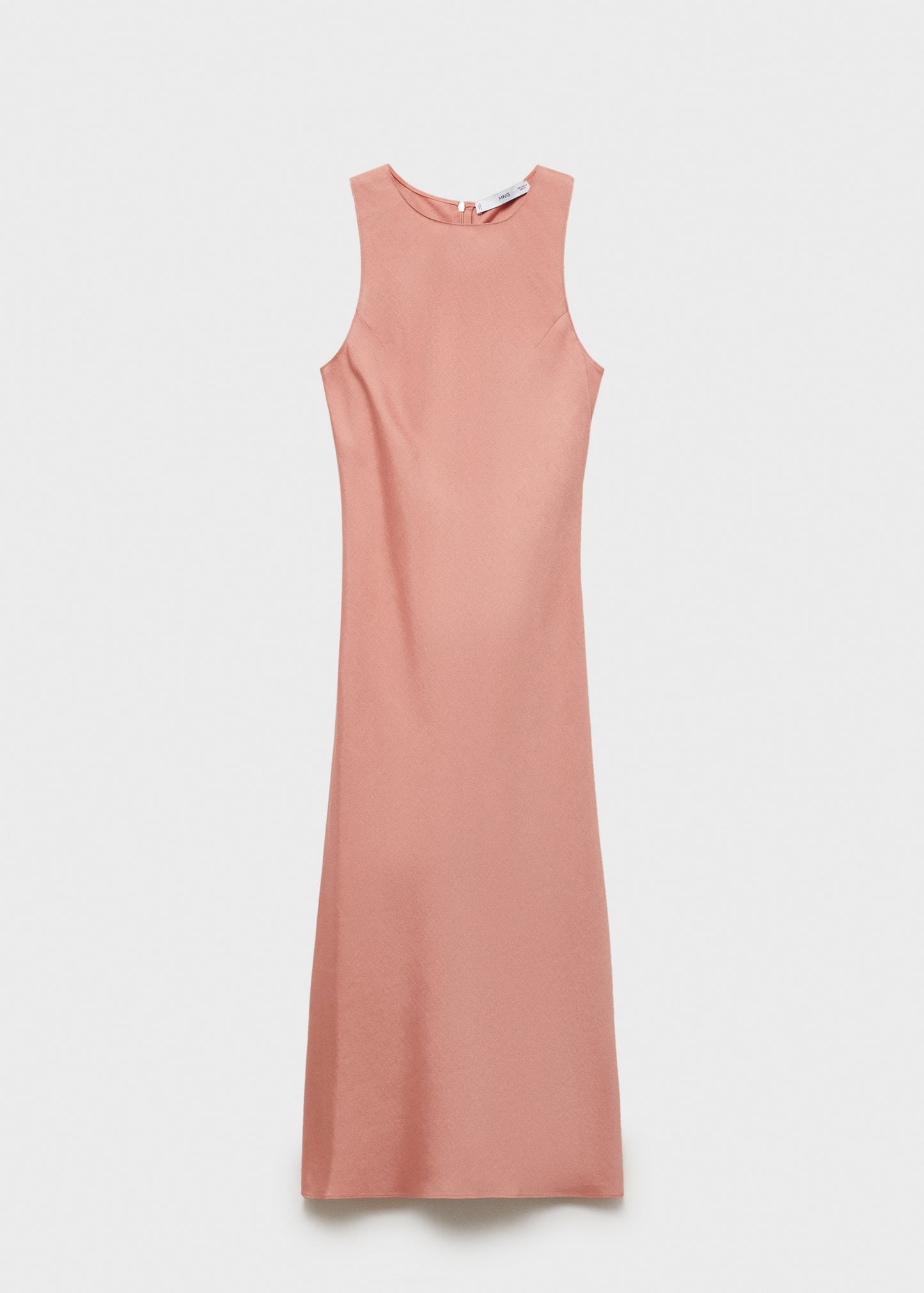 Linen-blend midi dress
