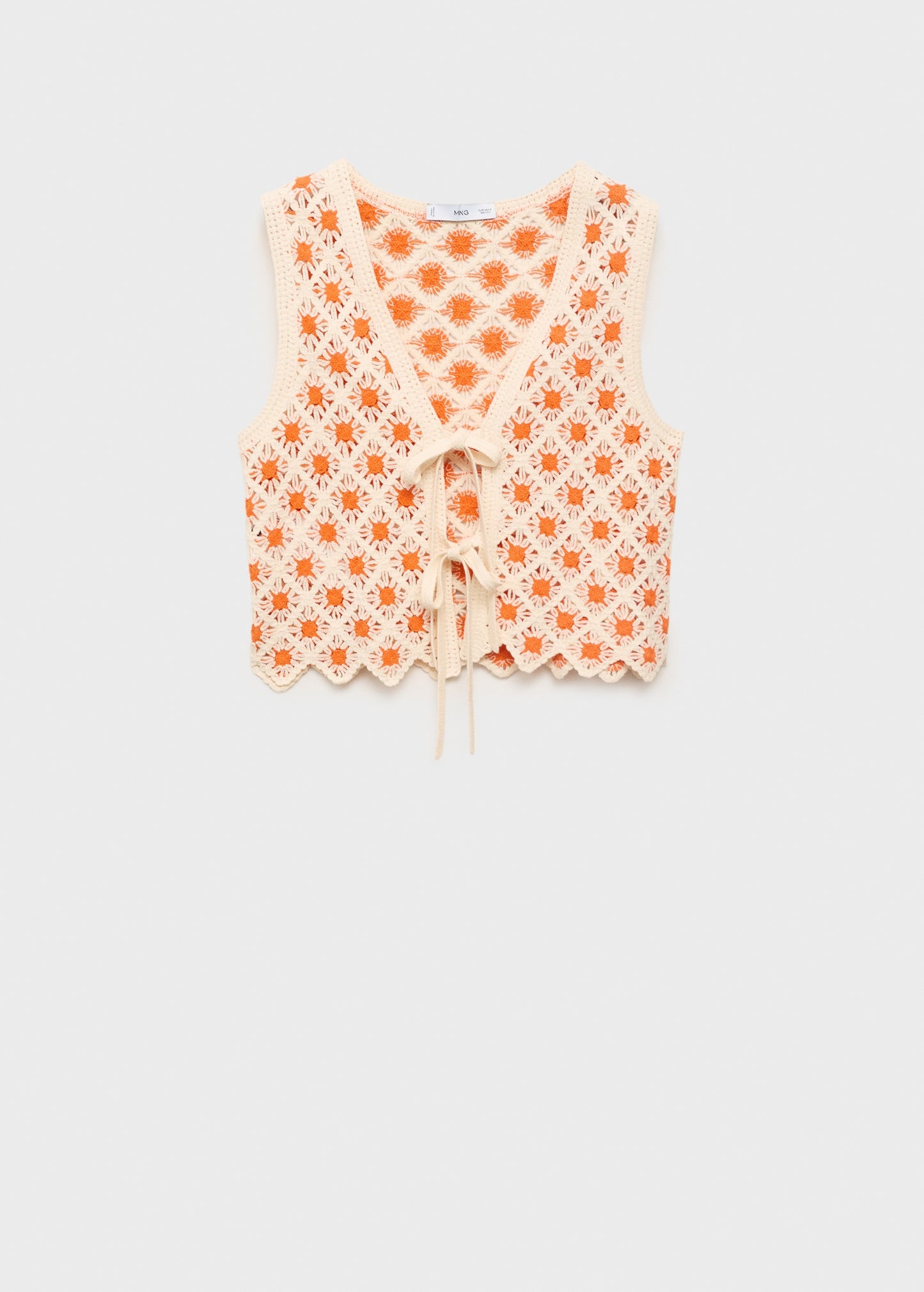 Crochet top with ties
