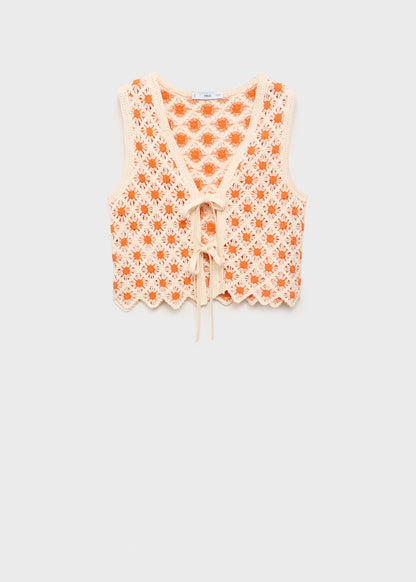 Crochet top with ties