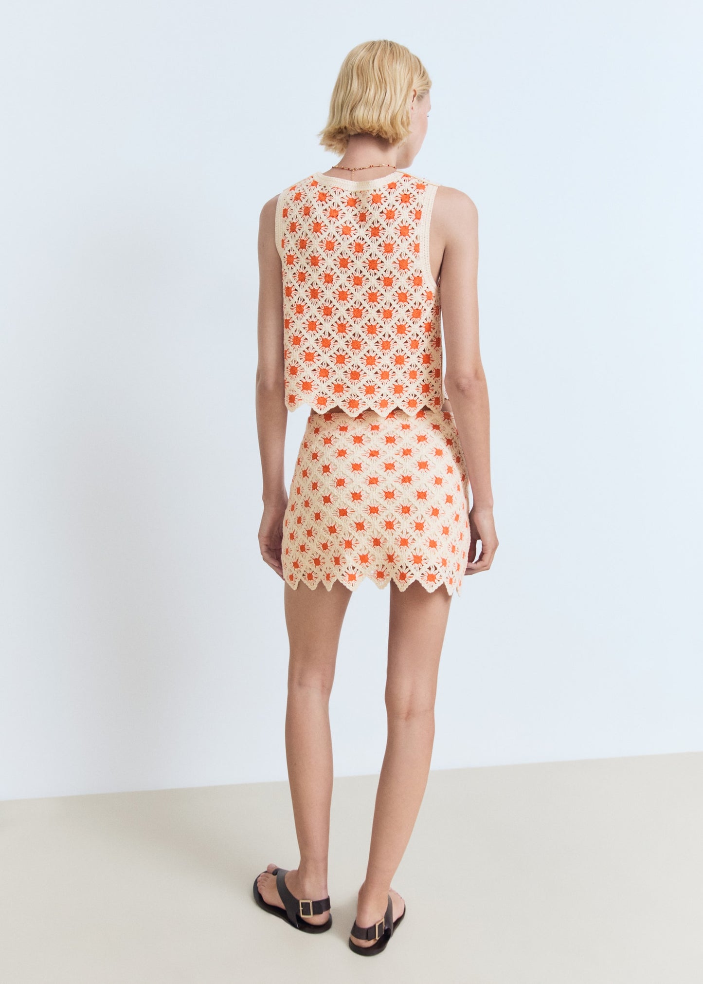 Crochet top with ties