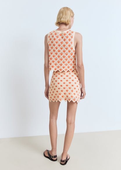 Crochet top with ties