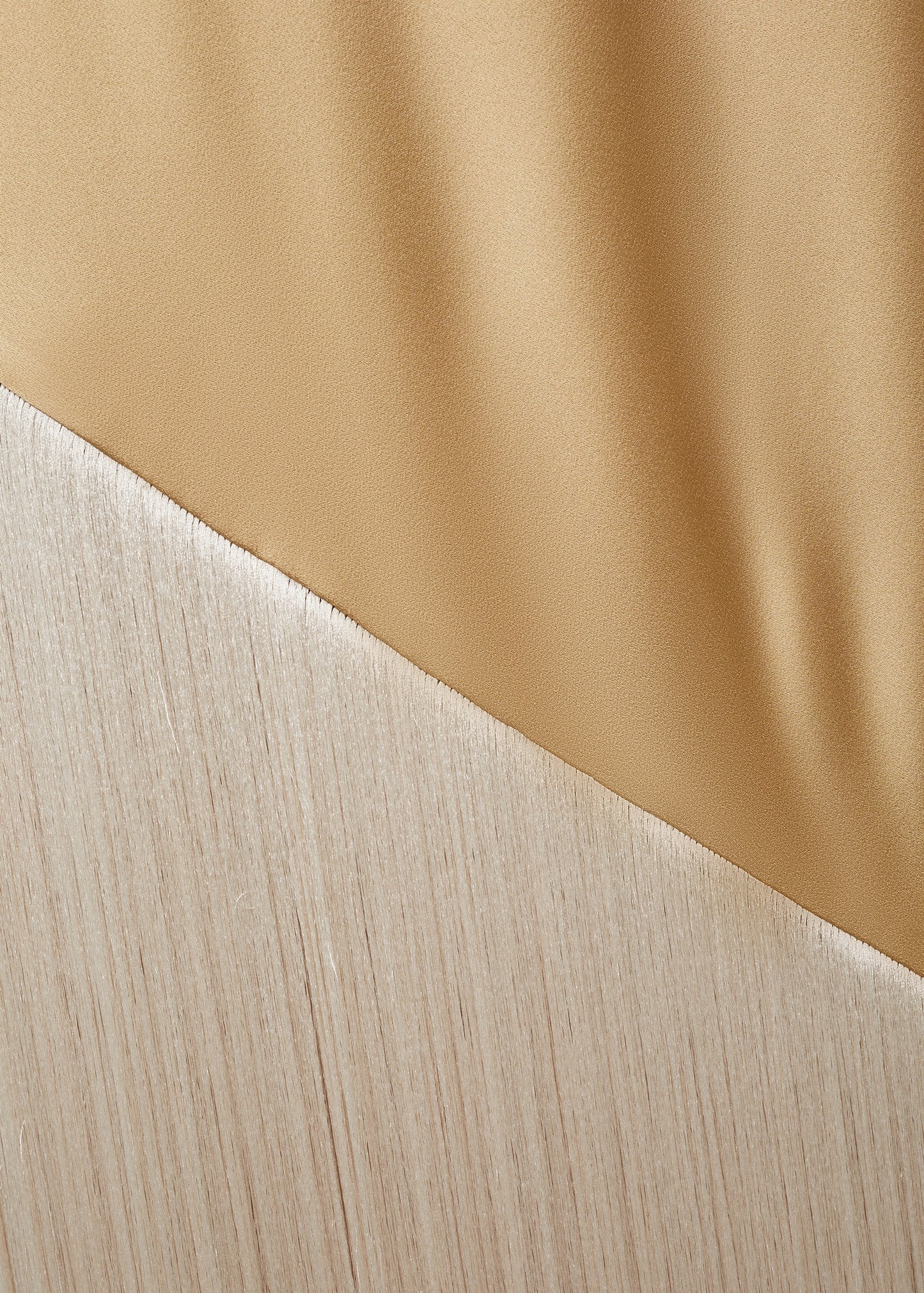 Asymmetrical satin dress with fringes
