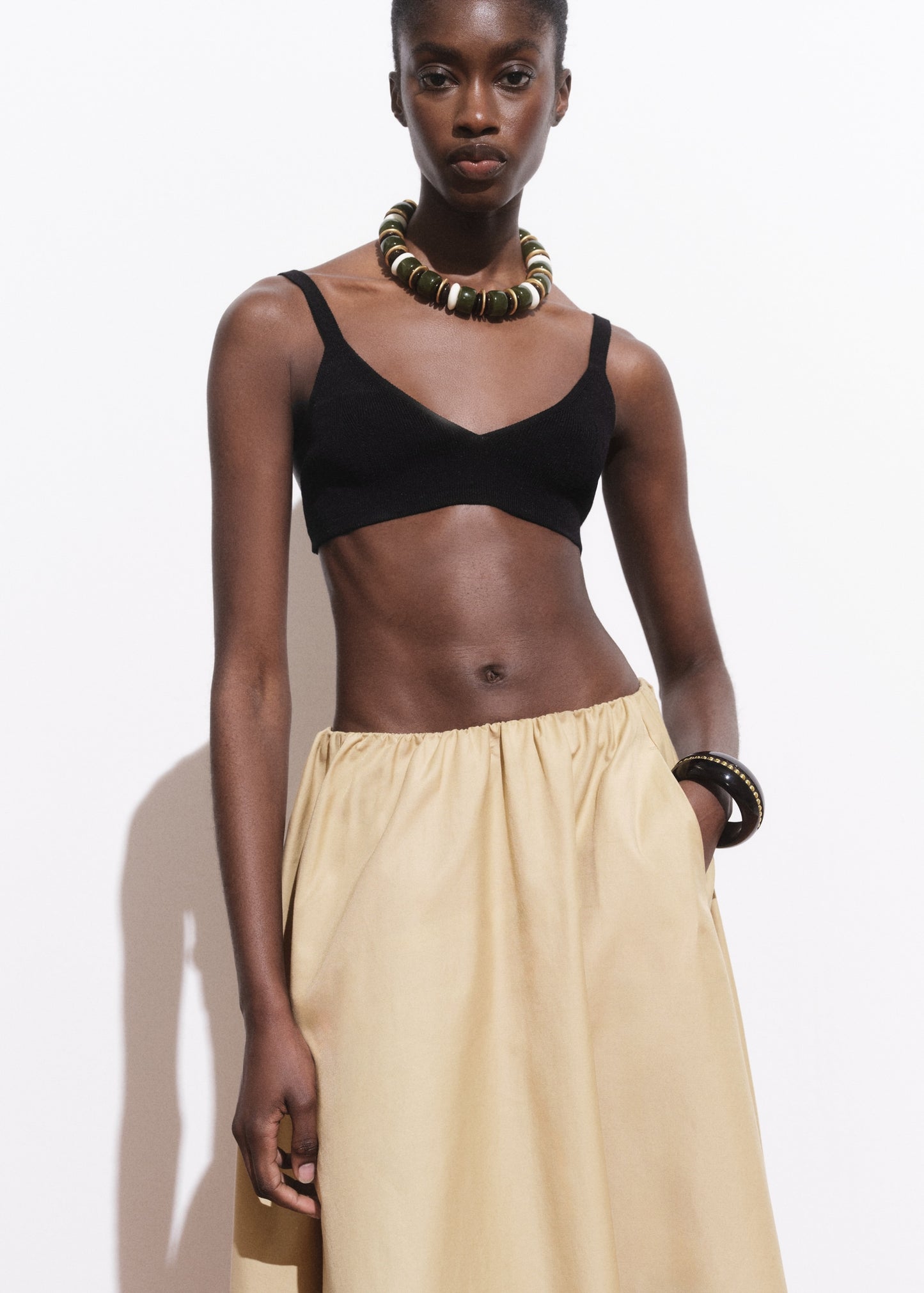 Flared cotton skirt