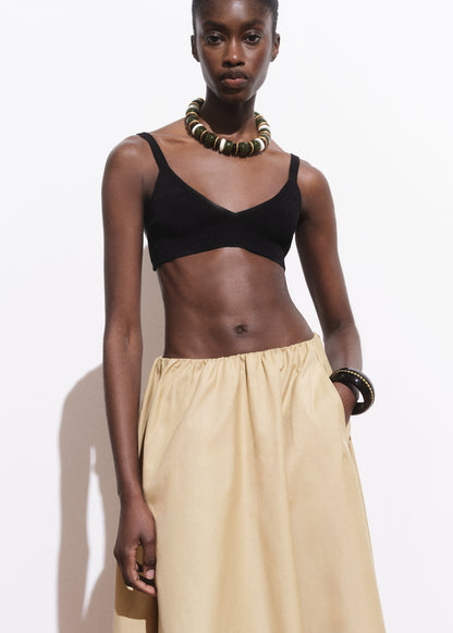 Flared cotton skirt