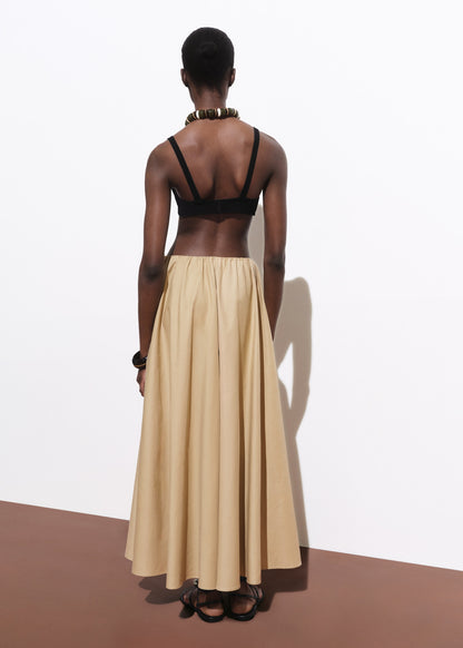 Flared cotton skirt