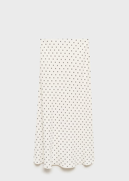Long polka-dot skirt