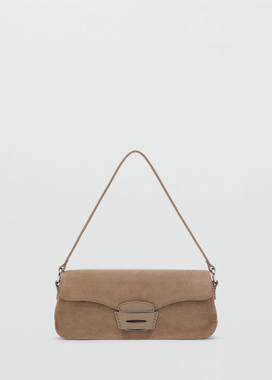 Suede shoulder bag