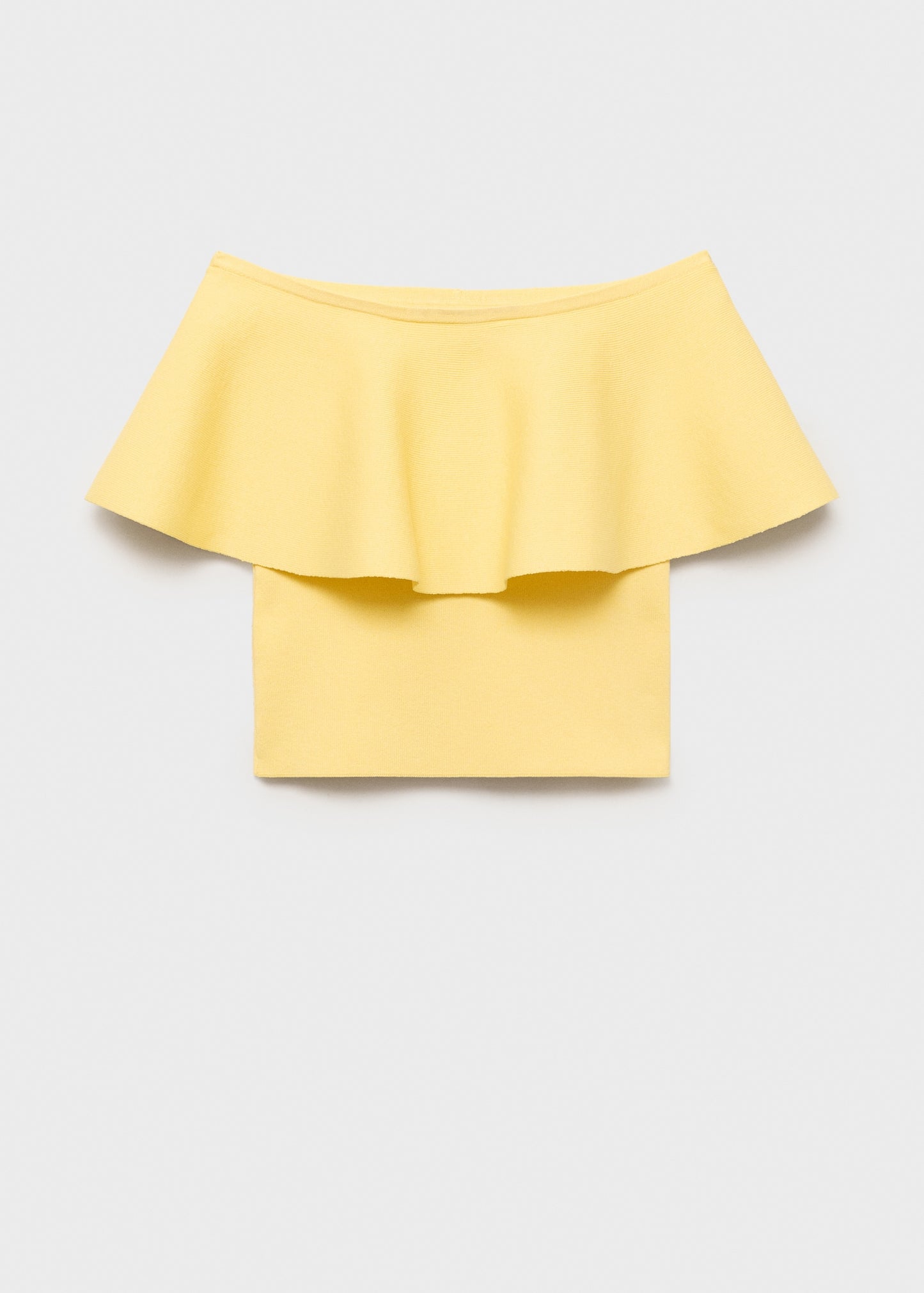 Maxi-ruffle strapless top
