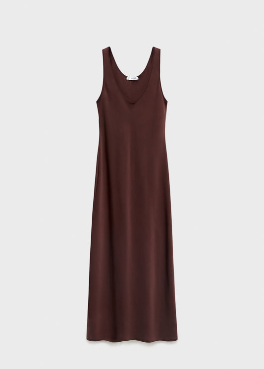 Satin low-cut dress