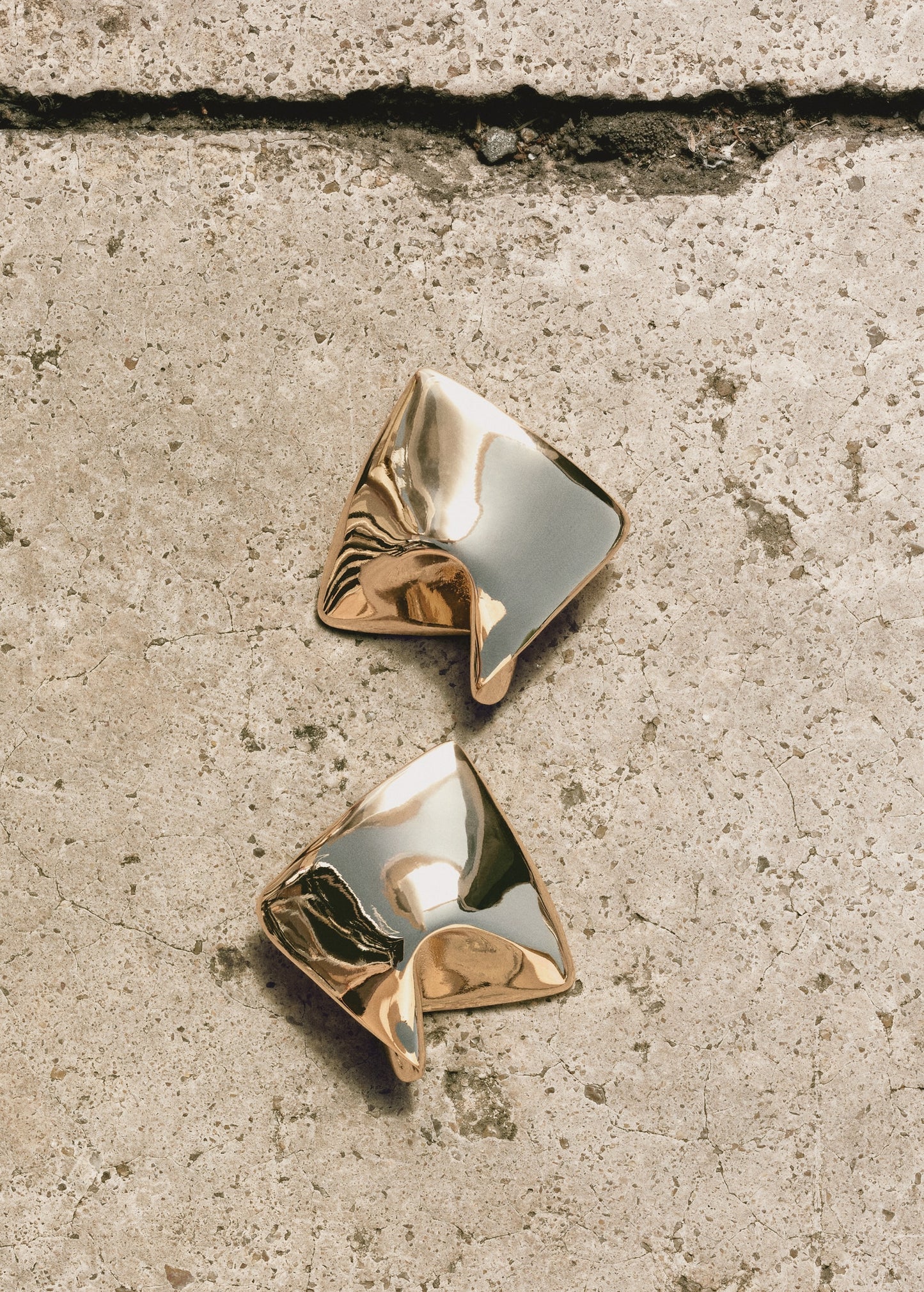 Irregular metallic earrings