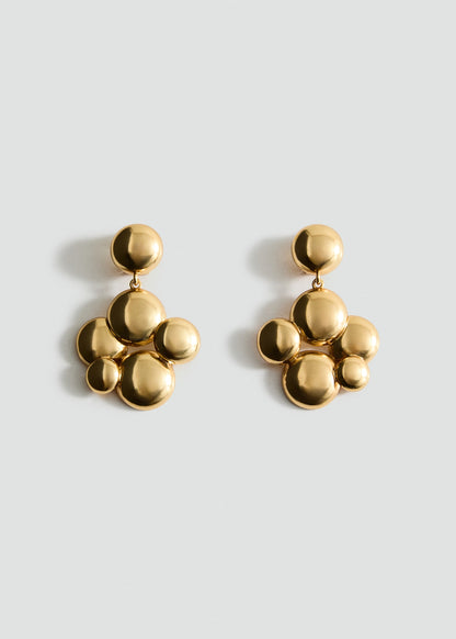 Round hanging earrings