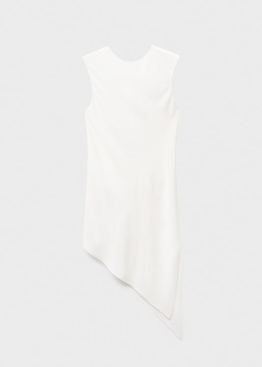 Asymmetrical satin top