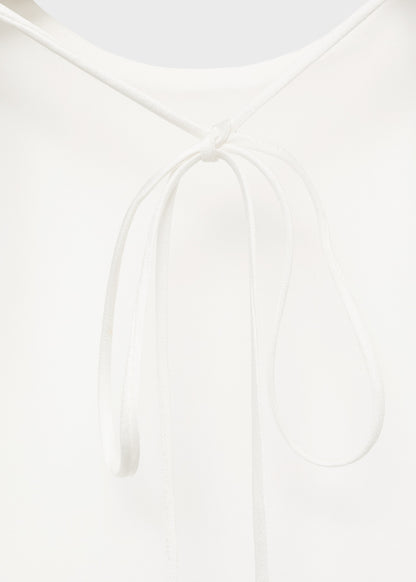 Asymmetrical satin top
