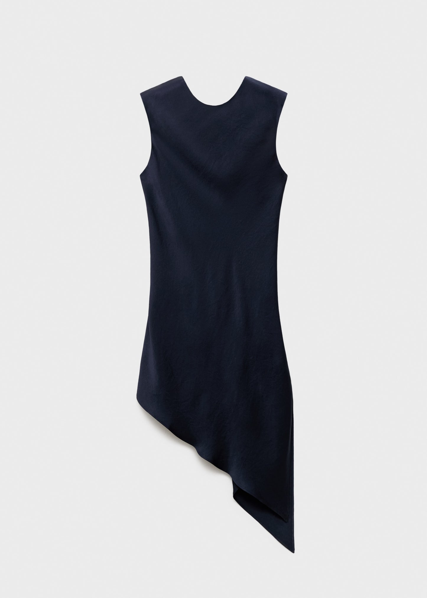 Asymmetrical satin top